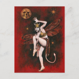 Vintag Devil Lady Postcard Postkarte