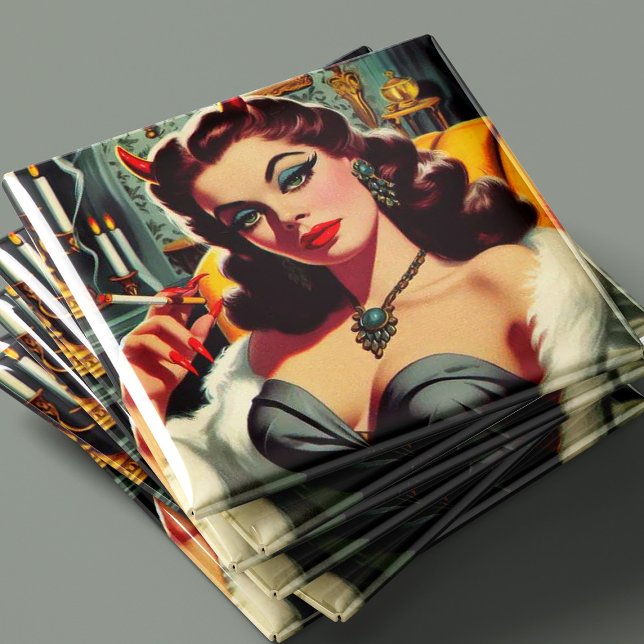 Vintag Devil Woman Magnet (Von Creator hochgeladen)