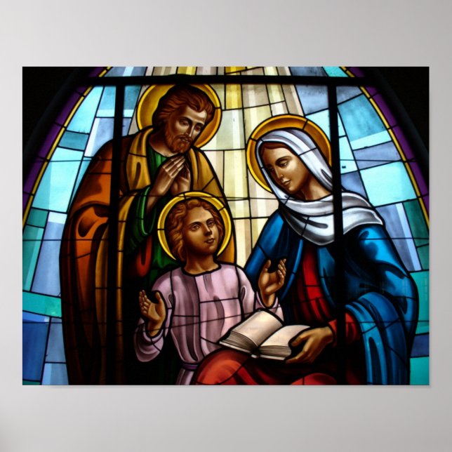 Vintag die heilige Familie, Jesus Christus, Josef, Poster (Vorne)