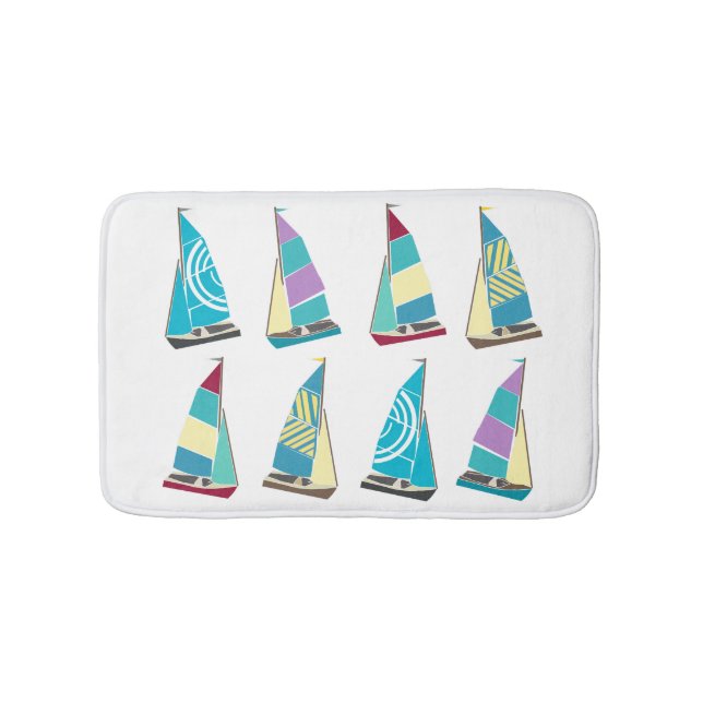Vintag Dinghies Badematte (Vorderseite)