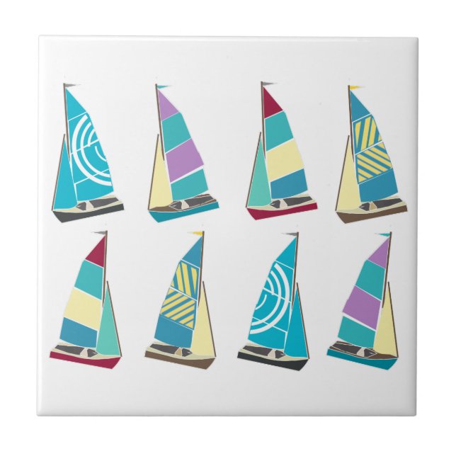 Vintag Dinghies Fliese (Vorderseite)
