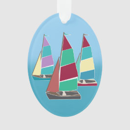 Vintag Dinghies Foto Ornament
