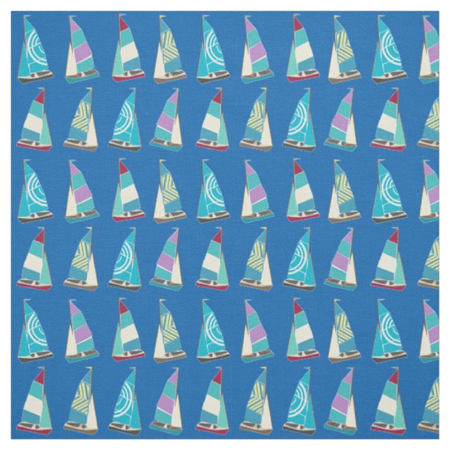 Vintag Dinghies Stoff (Muster)