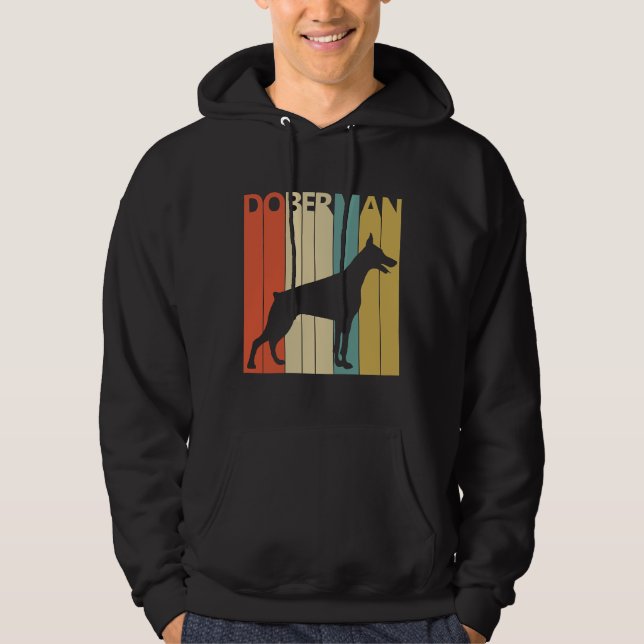 Vintag Doberman Dog 93 Hoodie (Vorderseite)