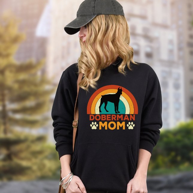 Vintag Doberman Dog Mama Sunset Sweatshirt (Von Creator hochgeladen)