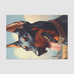Vintag Doberman Painting Seidenpapier