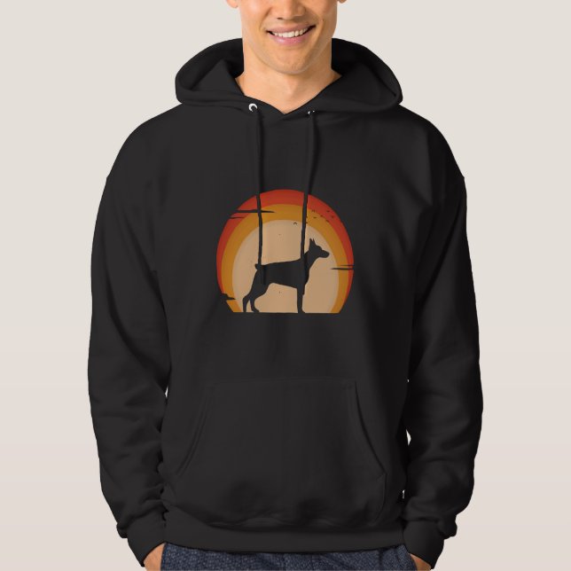 Vintag Doberman Sunset 99 Hoodie (Vorderseite)