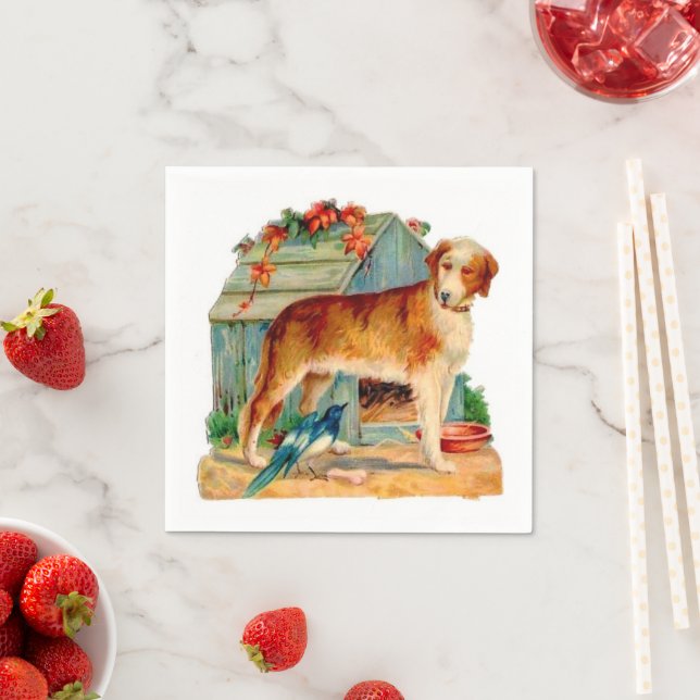 Vintag Dog-Papierservietten Serviette (Beispiel)