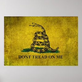 Vintag Don't Tread on Me Gadsden Flag Poster