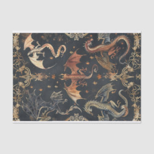 Vintag Dragon Decoupage Seidenpapier