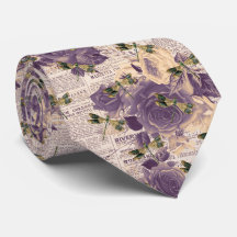 Vintag Dragonfly Floral Neck Tie