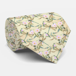 Vintag Dragonfly Floral Neck Tie Krawatte
