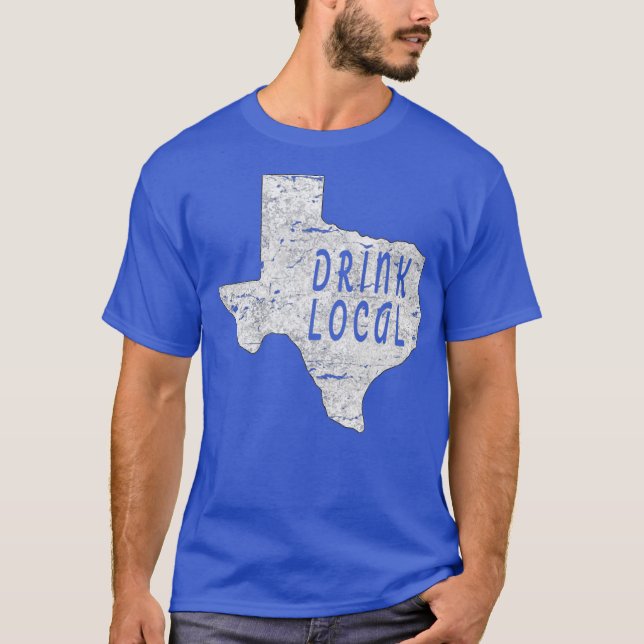 Vintag Drinks Handwerker Texas T-Shirt (Vorderseite)