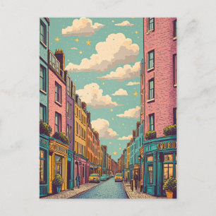 Vintag Dublin Irland Postkarte