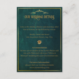 Vintag Dunkelgrün Begleitkarte