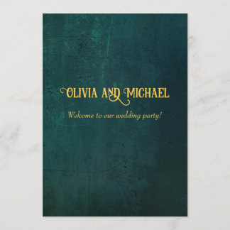 Vintag Dunkelgrün Menükarte