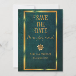 Vintag Dunkelgrün Save The Date