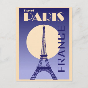 Vintag Eiffelturm Paris France Retro Postkarte