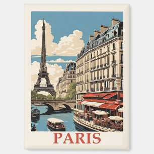 Vintag Eiffelturm Paris Frankreich Seine Café Magnet
