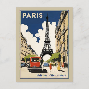 Vintag Eiffelturm Paris Frankreich Stadt der Licht Postkarte