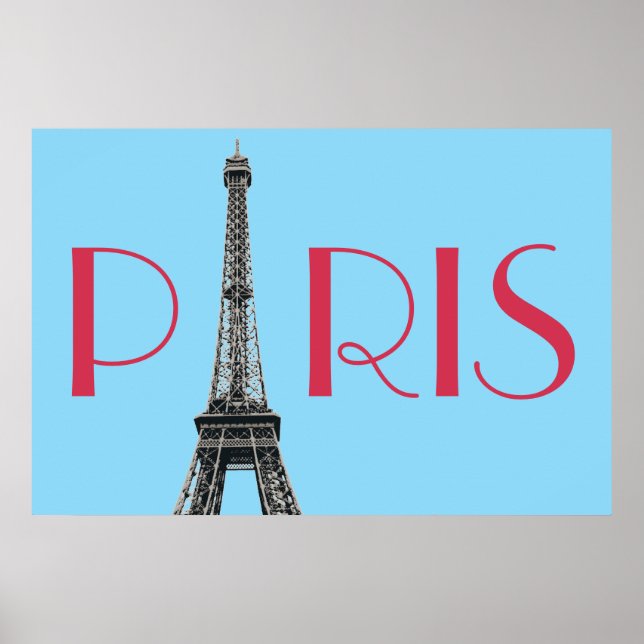 Vintag Eiffelturm Paris Travel Poster (Vorne)