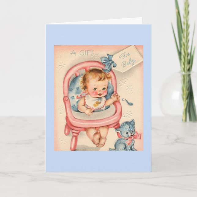 Vintag - Ein Geschenk für Baby, Karte (Vorderseite)