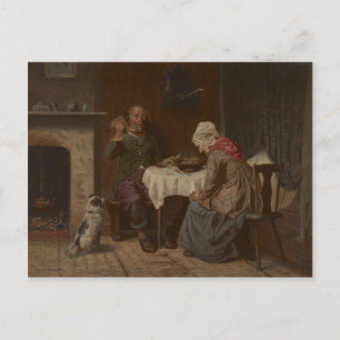 Vintag ein Segen-Lithograph Gefragt Postkarte