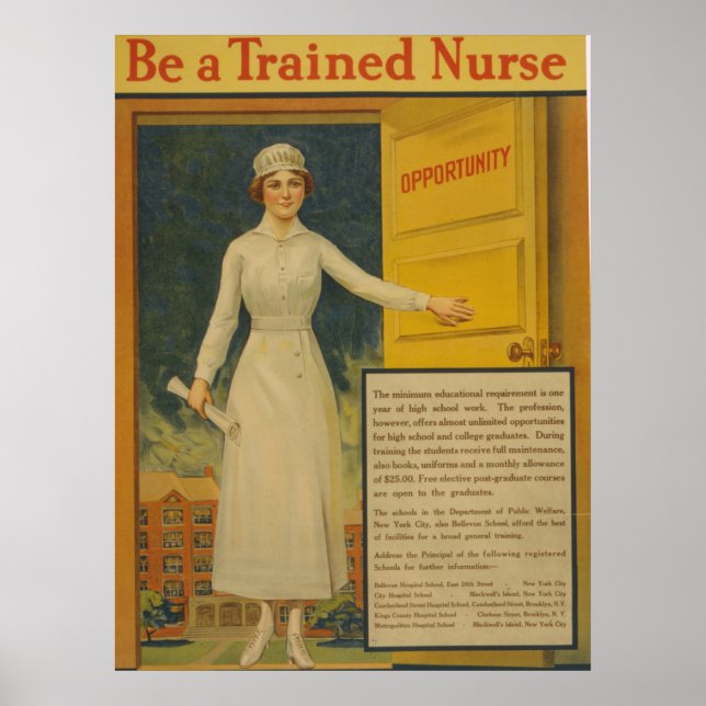 Vintag eine Krankenschwester Poster (Vorne)