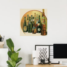 Vintag eingeführte Bierflaschen, Alkohol, Getränke