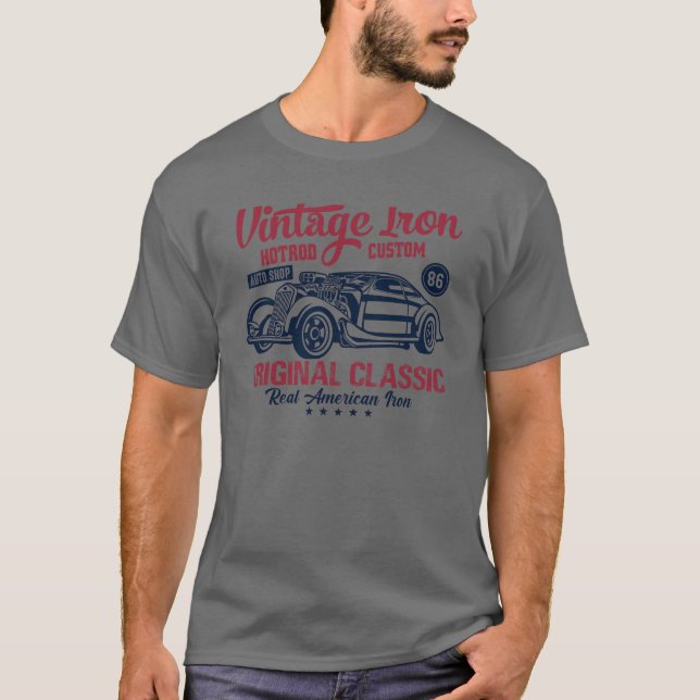 Vintag eiserner Oldtimer T-Shirt (Vorderseite)