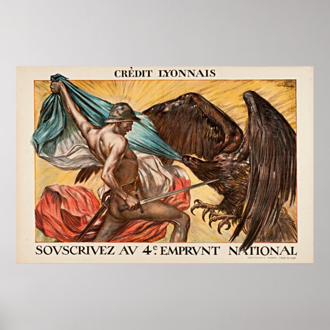 Vintag Elegance - 1918 Crédit Lyonnais Poster (Vorne)