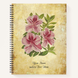 Vintag Elegant Rhododendron Notizbuch