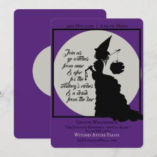 Vintag Elegant Viktorianisches Halloween-Party Einladung