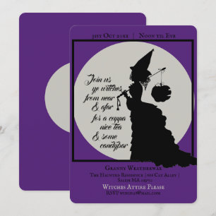 Vintag Elegant Viktorianisches Halloween-Party Einladung