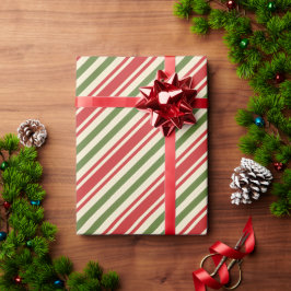 Vintag Elegante Christmas Candy Cane Geschenkpapier