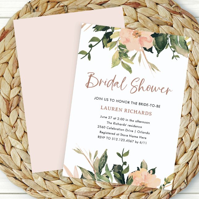 Vintag | Elegantes Brautparty Einladung (An elegant floral bridal shower invitation)
