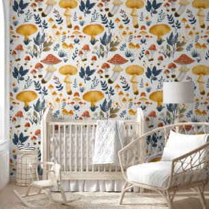 Vintag Elegantes Rustikales Mushroom Garden Tapete