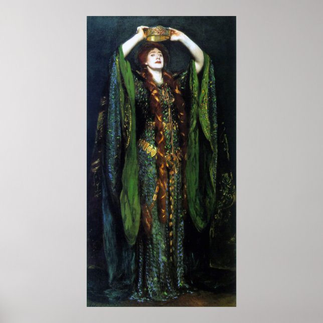 Vintag Ellen Terry as Lady Macbeth Print Poster (Vorne)