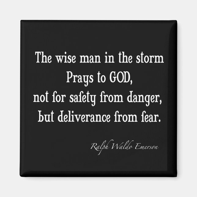 Vintag Emerson Inspiration Zitat Magnet (Vorne)