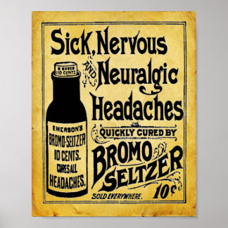 Vintag Emersons Bromo Seltzer Print Poster
