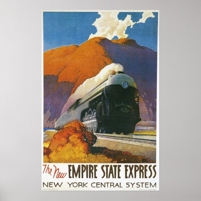 Vintag Empire State Express Lokomotive Print Poster (Vorne)