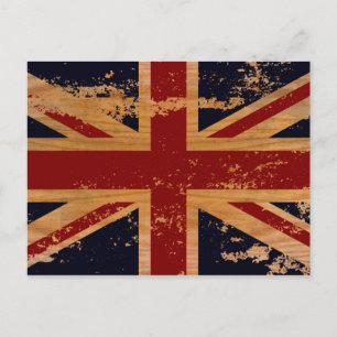 Vintag-England-Flagge 2 Postkarte