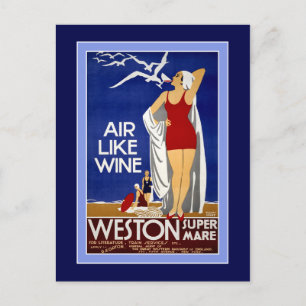 Vintag England Reisekarte Postkarte