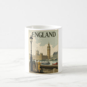 Vintag England Reiseplakat - Retro London Kaffeetasse