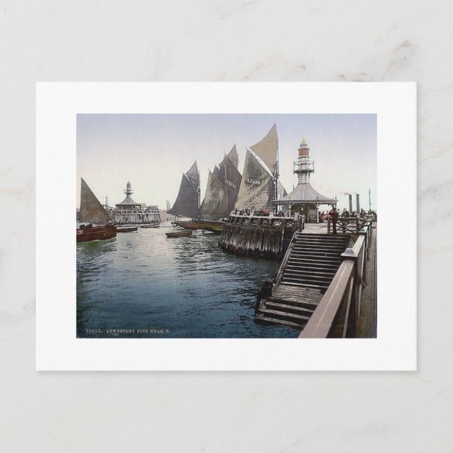 Vintag    EnglandLowestoft Pier Head 1890er Postkarte (Vorderseite)