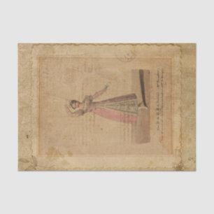 Vintag Ephemera Dancer Seidenpapier