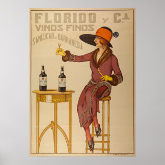 Vintag Ephemera Lady Wine Toast Poster