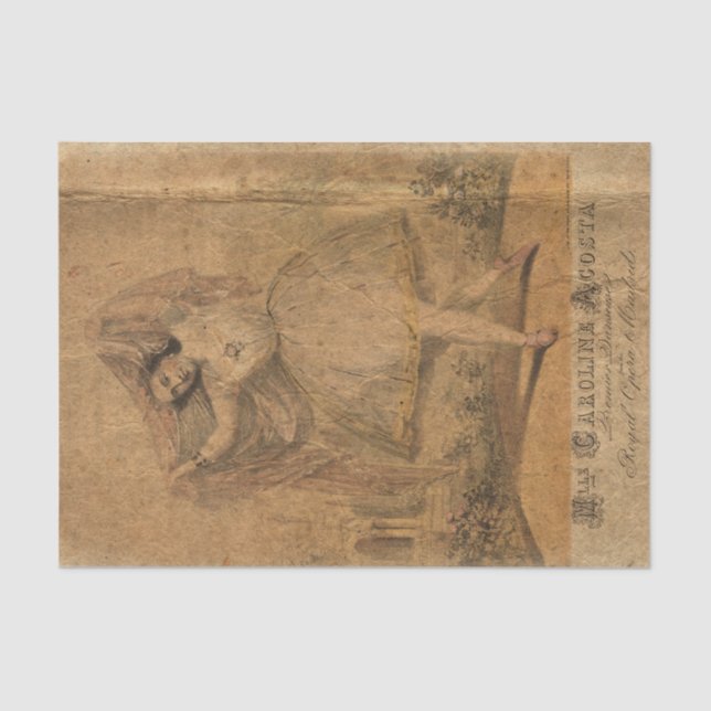 Vintag Ephemera Opera Seidenpapier (Vorderseite)