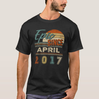 Vintag Epic Seit April 2017 5 Jahre alt Geburtstag T-Shirt