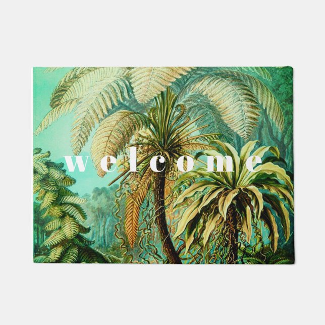 Vintag Ernst Haeckel Botanische Palmen Fußmatte (Vorderseite)